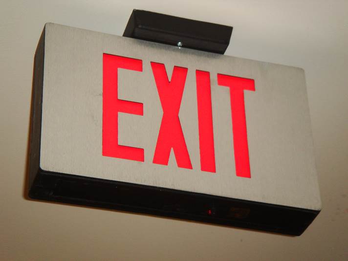 Hazardous Material, Radiated Exit Sign