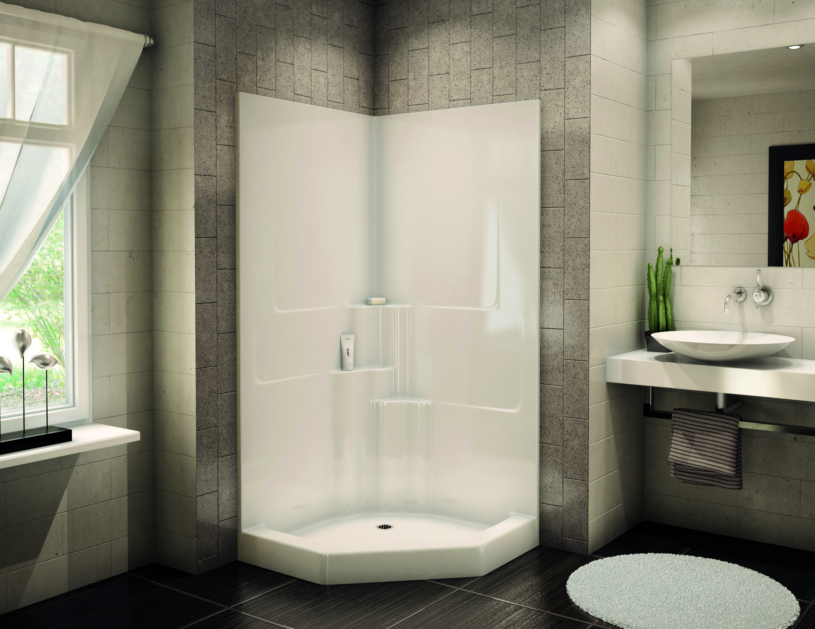 Construction, Shower Stall, Prefab Fiberglass